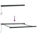 Udtrækkelig markise Rød og Hvid 350 x 250 cm