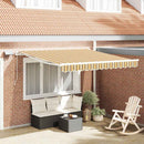 Utrækkelig Markise Flerfarvet 350 x 250 cm Stof og stål