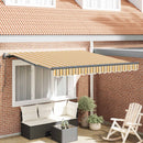 Udtrækkelig markise Flerfarvet 350 x 250 cm Stof og aluminium