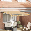 Markiseramme Gul og Grå 350 x 250 cm Polyester med PU belægning