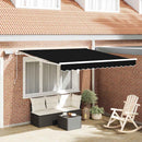 Utrækkelig Markise Sort 350 x 250 cm Stof og stål
