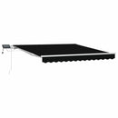 Utrækkelig Markise Sort 350 x 250 cm Stof og stål