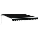 Elektrisk Utrækkelig Markise Sort 350 x 250 cm
