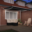 Utrækkelig Markise Sort 350 x 250 cm Polyester og metal