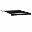 Utrækkelig Markise Sort 350 x 250 cm Polyester og metal
