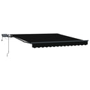Utrækkelig Markise Sort 350 x 250 cm Stof