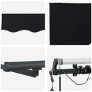 Markiseduge Sort 350 x 250 cm Polyester