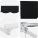 Utrækkelig Markise Sort 350 x 250 cm Polyester og Aluminium