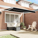 Utrækkelig Markise Sort 350 x 250 cm Polyester og Aluminium