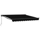 Markiseramme Sort 350 x 250 cm Polyester med PU belægning