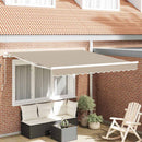 Utrækkelig Markise Beige 350 x 250 cm Polyester og Aluminium