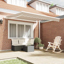 Utrækkelig Markise Beige 350 x 250 cm Polyester og Aluminium