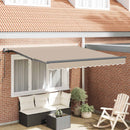 Utrækkelig Markise Beige 350 x 250 cm Polyester og Stål
