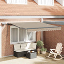 Utrækkelig Markise Beige 350 x 250 cm Stof
