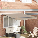 Udtrækkelig markise Beige 350 x 250 cm Stof og aluminium
