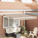 Utrækkelig Markise Beige 350 x 250 cm Polyester og Aluminium