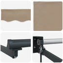 Utrækkelig Markise Beige 350 x 250 cm Polyester og Aluminium