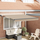 Utrækkelig Markise Beige 350 x 250 cm Polyester og Aluminium