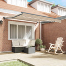 Utrækkelig Markise Beige 350 x 250 cm Polyester og Aluminium