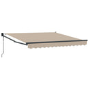 Utrækkelig Markise Beige 350 x 250 cm Polyester og Aluminium