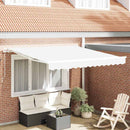 Utrækkelig Markise Hvid 350 x 250 cm Polyester og Aluminium