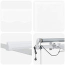 Utrækkelig Markise Hvid 350 x 250 cm Polyester og metal
