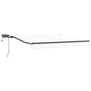 Utrækkelig Markise Hvid 350 x 250 cm Stof
