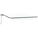 Udtrækkelig markise Hvid 350 x 250 cm Stof og aluminium