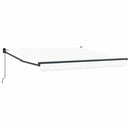 Udtrækkelig markise Hvid 350 x 250 cm