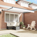 Utrækkelig Markise Hvid 350 x 250 cm Polyester og Aluminium