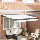 Markise Hvid 350 x 250 x 165 cm Polyester og Aluminium