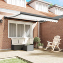 Markise Hvid 350 x 250 x 165 cm Polyester og Aluminium