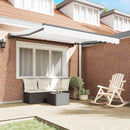 Markiseramme Hvid 350 x 250 cm Polyester med PU belægning