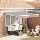 Markiseduge Lysegrå 350 x 250 cm Polyester