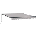 Udtrækkelig markise Lysegrå 350 x 250 cm Stof og aluminium