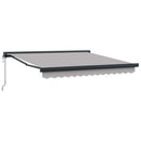 Udtrækkelig markise Lysegrå 350 x 250 x 165 cm Stof og Metal