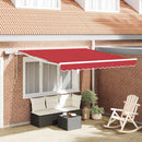 Utrækkelig Markise Rød 350 x 250 cm Stof og stål