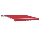Utrækkelig Markise Rød 350 x 250 cm Stof og stål