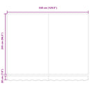 Utrækkelig Markise Rød 350 x 250 cm Polyester og Stål