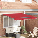 Udtrækkelig markise Rød 350 x 250 cm Stof og aluminium