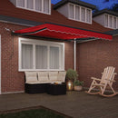 Markiseduge Rød 350 x 250 cm Polyester