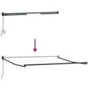 Utrækkelig Markise Rød 350 x 250 cm Polyester og Aluminium