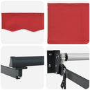 Utrækkelig Markise Rød 350 x 250 cm Polyester og Aluminium
