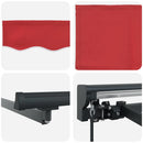 Markiseramme Rød 350 x 250 cm Polyester med PU belægning