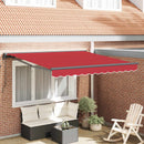 Markiseramme Rød 350 x 250 cm Polyester med PU belægning