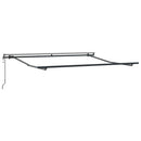 Udtrækkelig markise Grøn og gul 350 x 250 cm Stof og aluminium