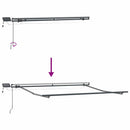 Utrækkelig Markise Grøn og hvid 350 x 250 cm Stof