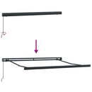 Udtrækkelig markise Grøn og Hvid 350 x 250 cm