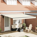 Markiseramme Creme 400 × 300 cm Polyester med PU belægning