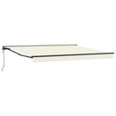 Markiseramme Creme 400 × 300 cm Polyester med PU belægning